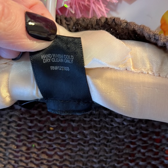 Scoop NYC dark brown cardigan with fringe Size S - Picture 3 of 7